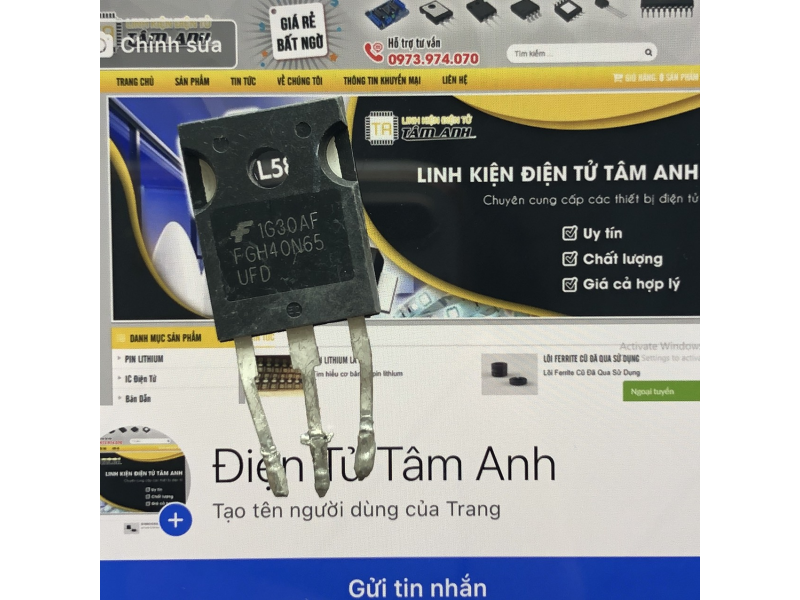 IGBT FGH40N65 Chính hãng tháo máy đẹp